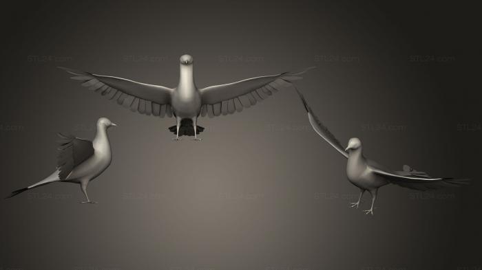 Animal figurines (Pigeon114, STKJ_1274) 3D models for cnc